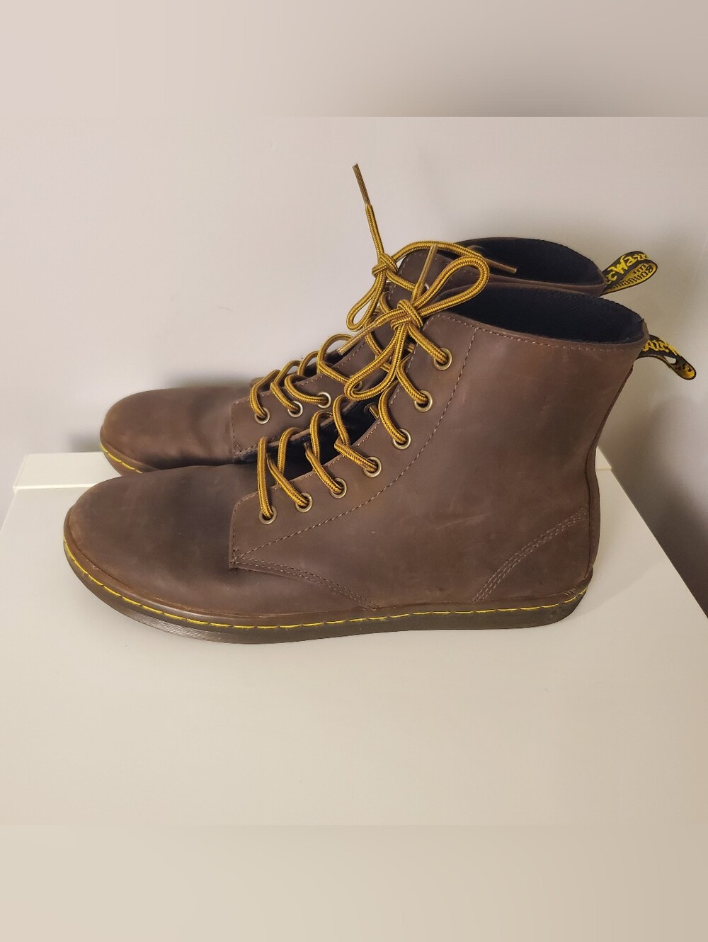 Dr. Martens Women's US 10 Brown Leather 7 Eye Lace Up Boots EU 42